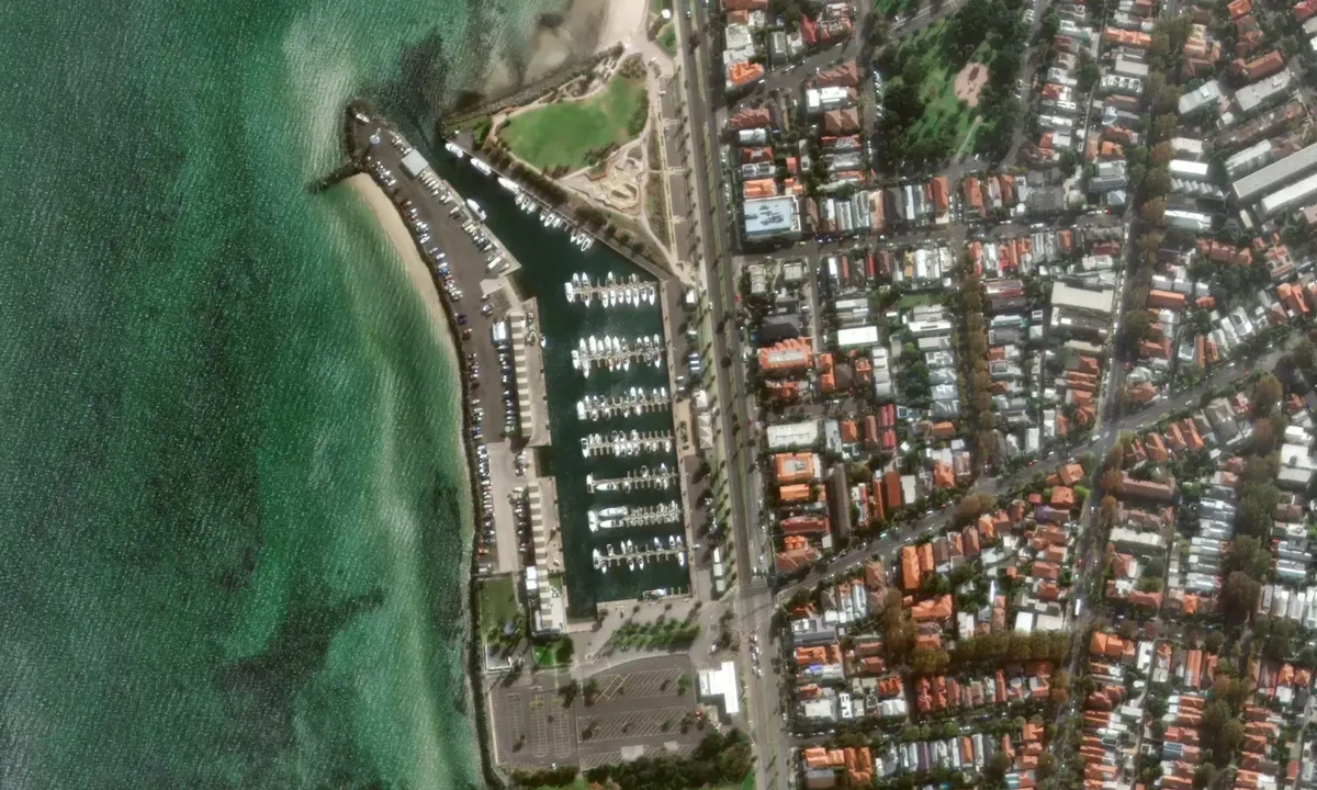 Flyfoto av St Kilda Marina