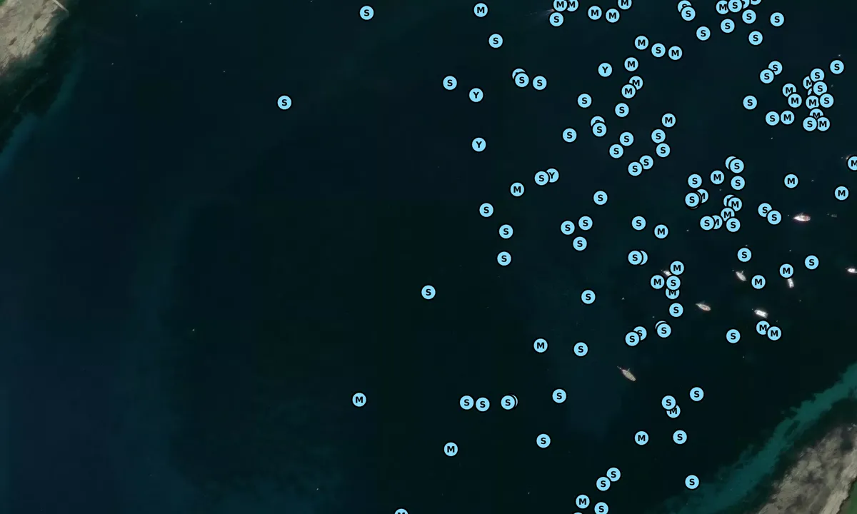 Satelite image of St Mawes Anchorage