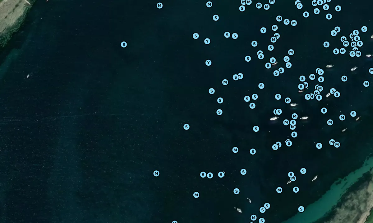 Satelite image of St Mawes Anchorage