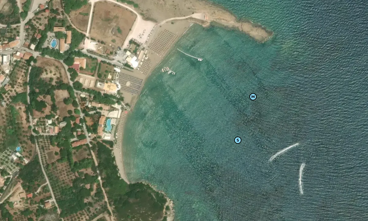Satelite image of St Nicholas Beach