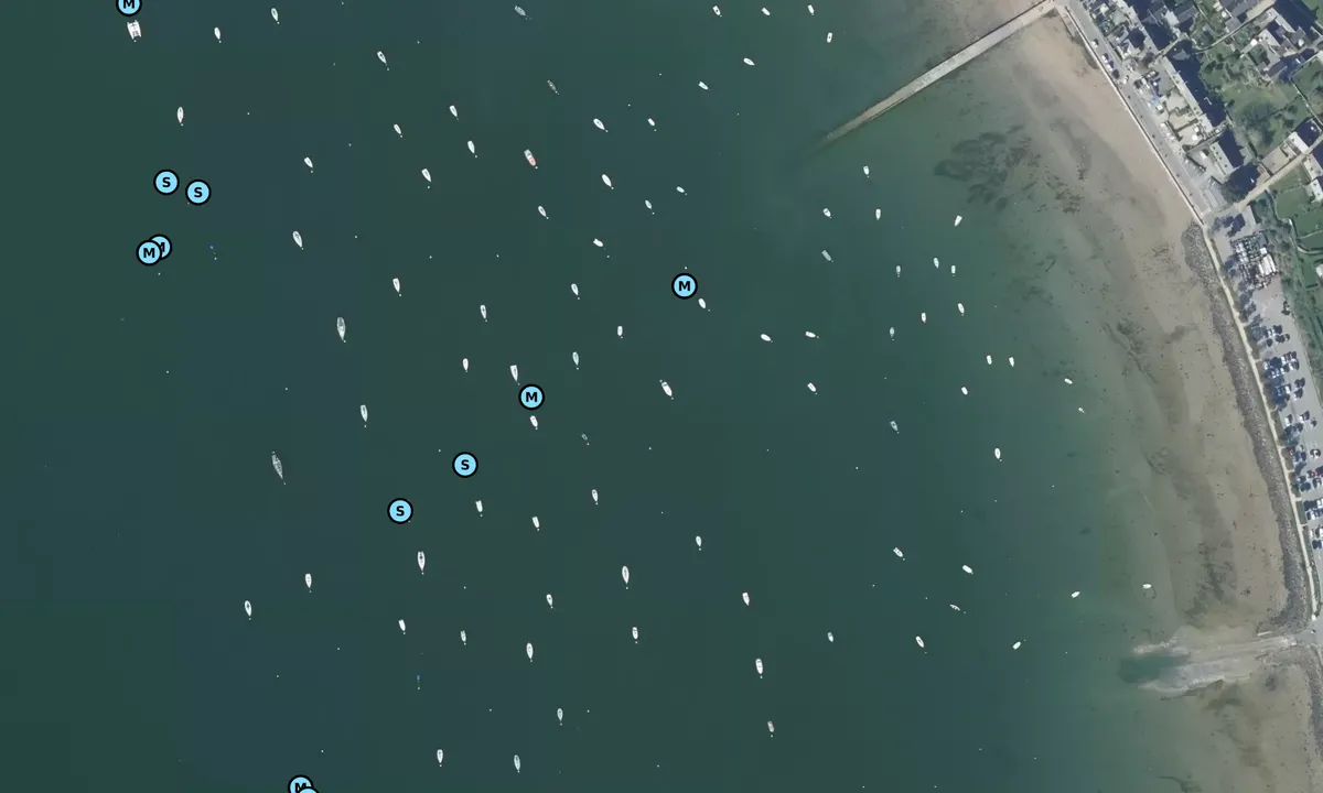 Satelite image of St Suliac Moorings