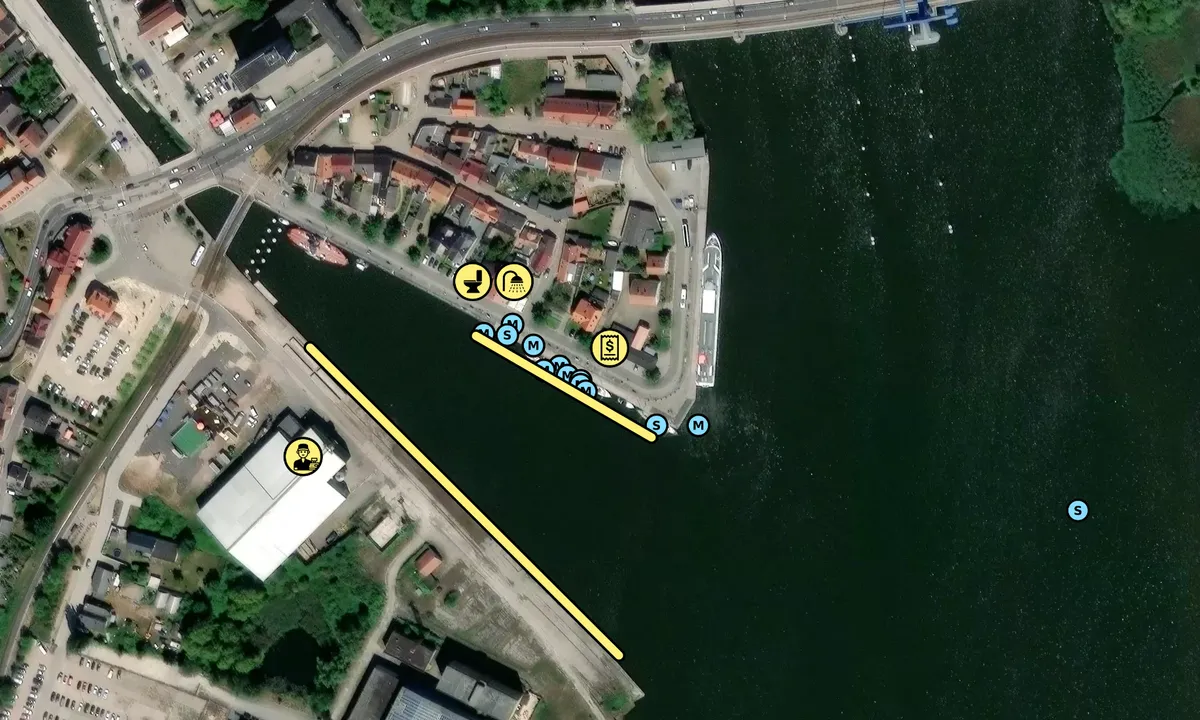 Satelite image of Stadthafen Wolgast