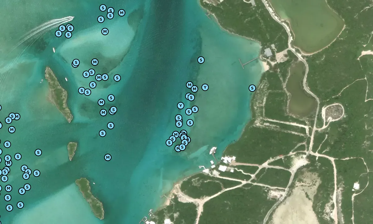 Satelite image of Staniel Cay North