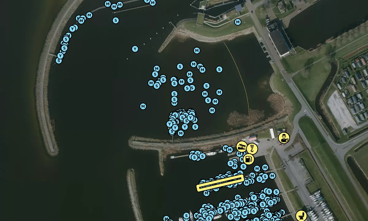 Satelite image of Stavoren gratis ligplaats
