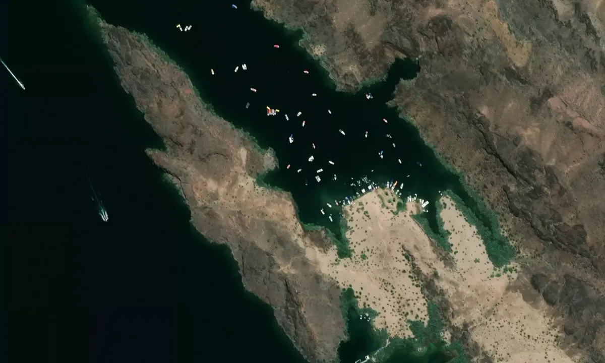 Satelite image of Steamboat anchorage