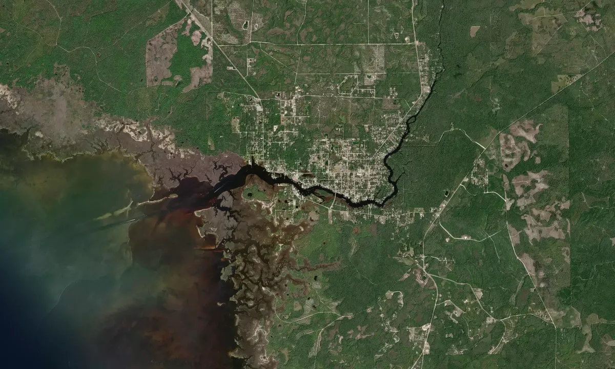 Flyfoto av Steinhatchee River