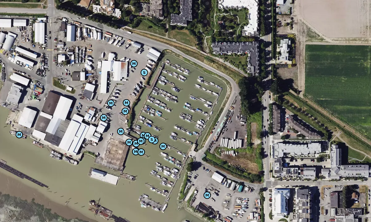Satelite image of Steveston Harbour