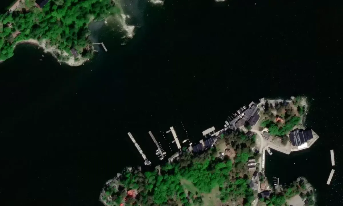 Flyfoto av Stockholm - Fjäderholmarna