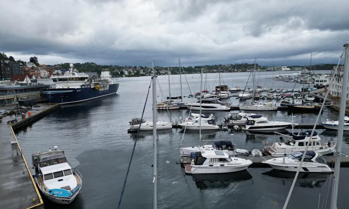 Stord Leirvik: Den innerste delen av kaien er en del av gjestehavnen pluss alle flytebryggene innerste i Vågen.