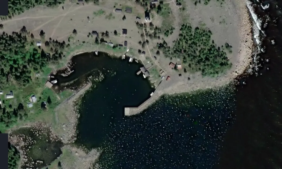 Satelite image of Storjungfrun Gästhamn