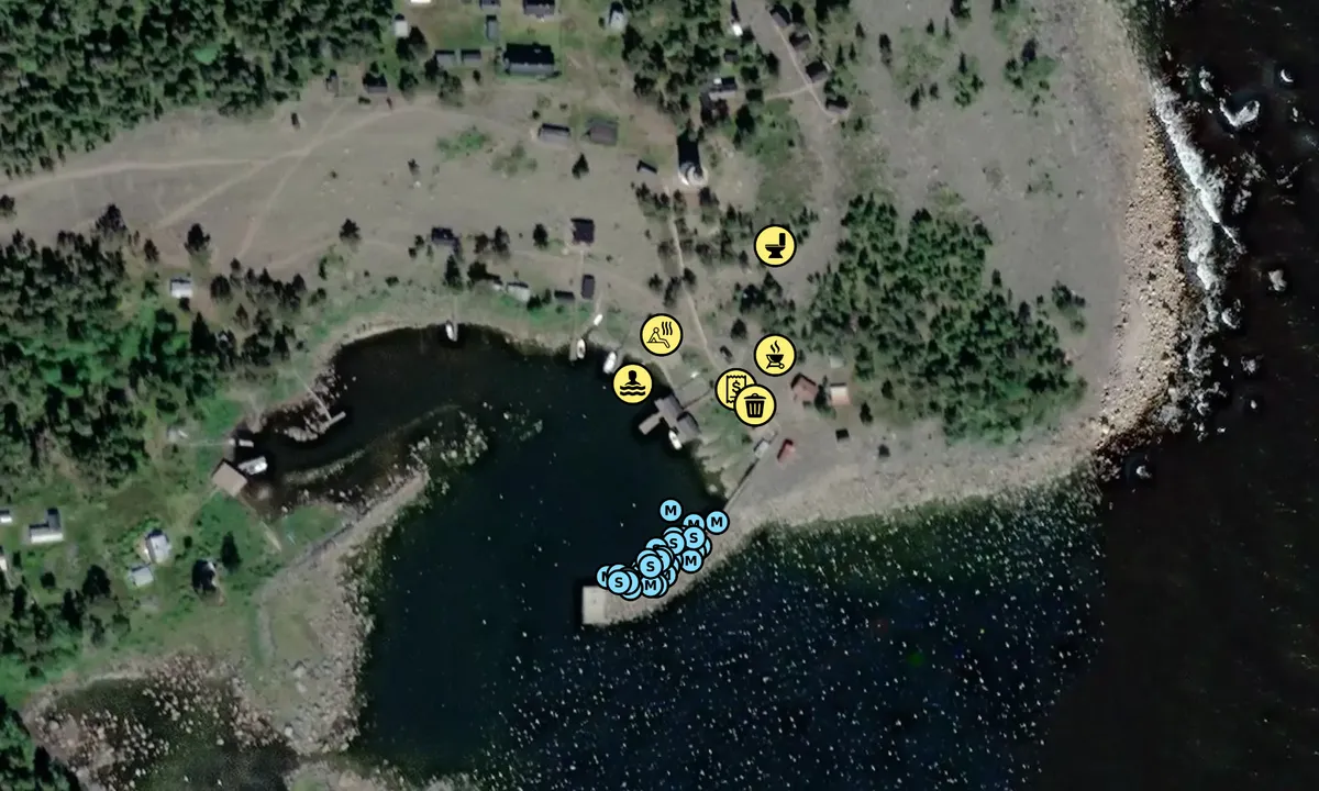 Satelite image of Storjungfrun Gästhamn