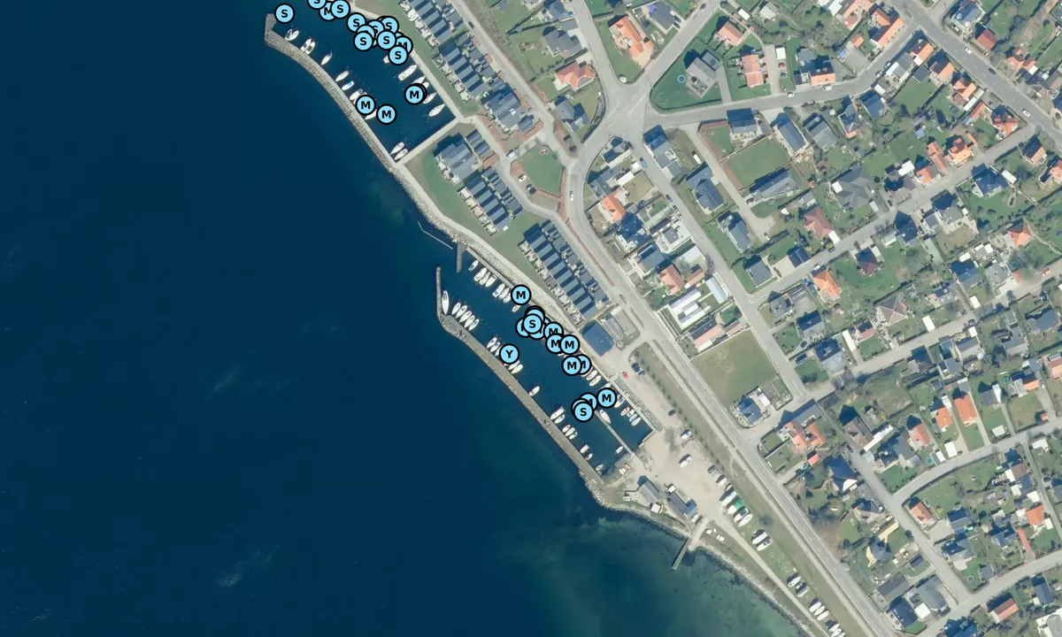 Satelite image of Strib Bådehavn