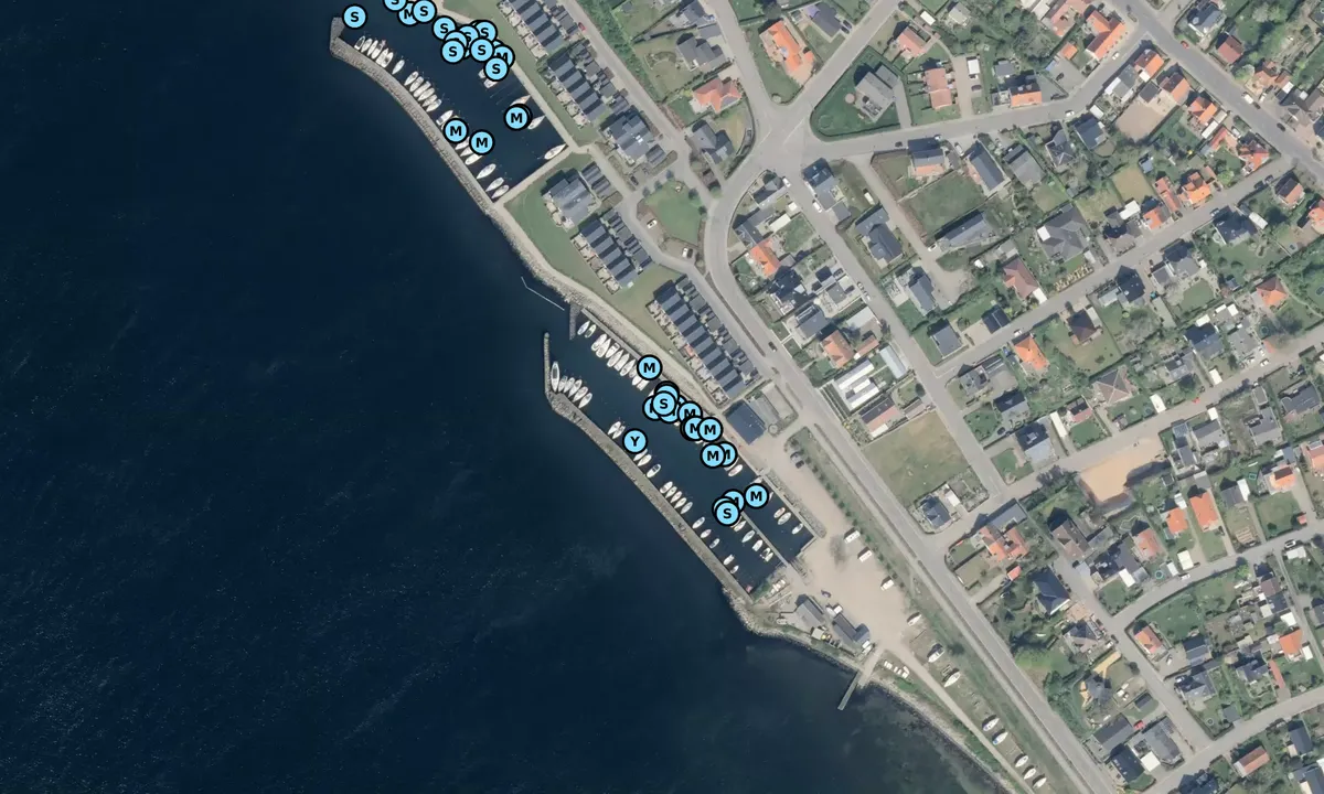 Satelite image of Strib Bådehavn