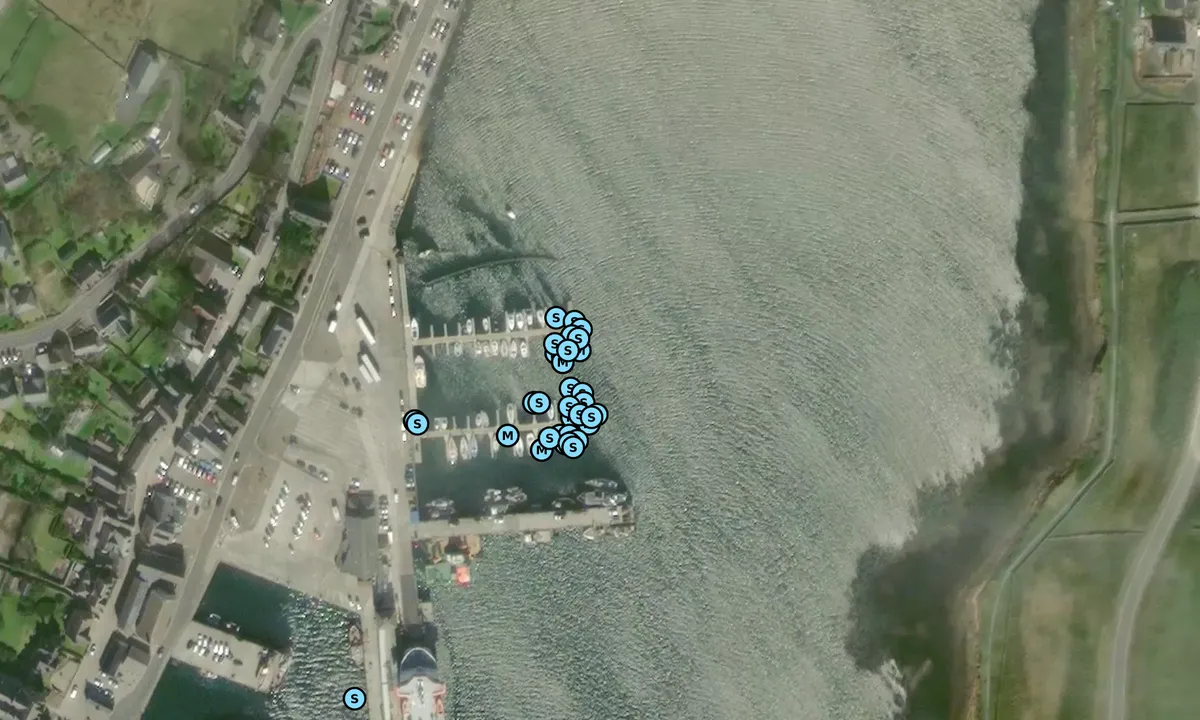 Satelite image of Stromness Marina - Orkney Islands