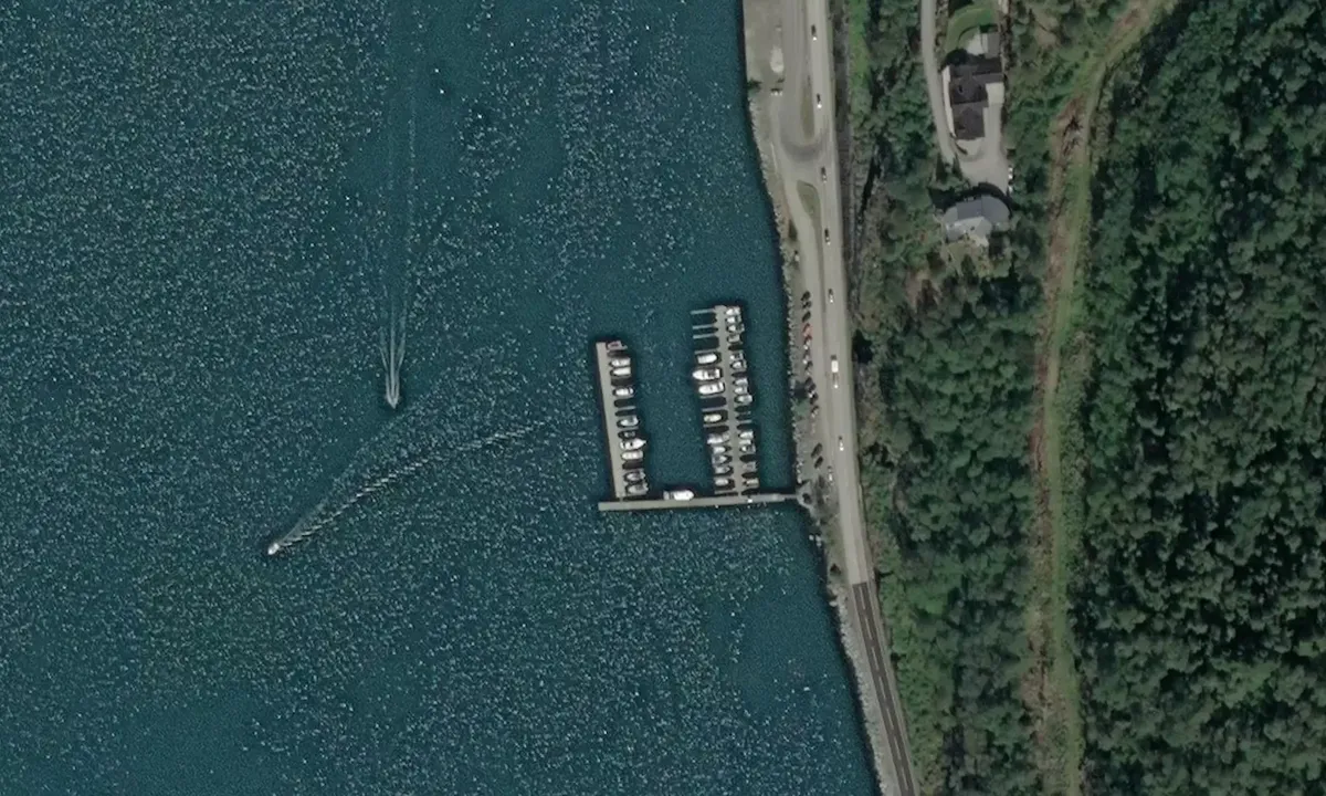 Satelite image of Stryn Båtforeining