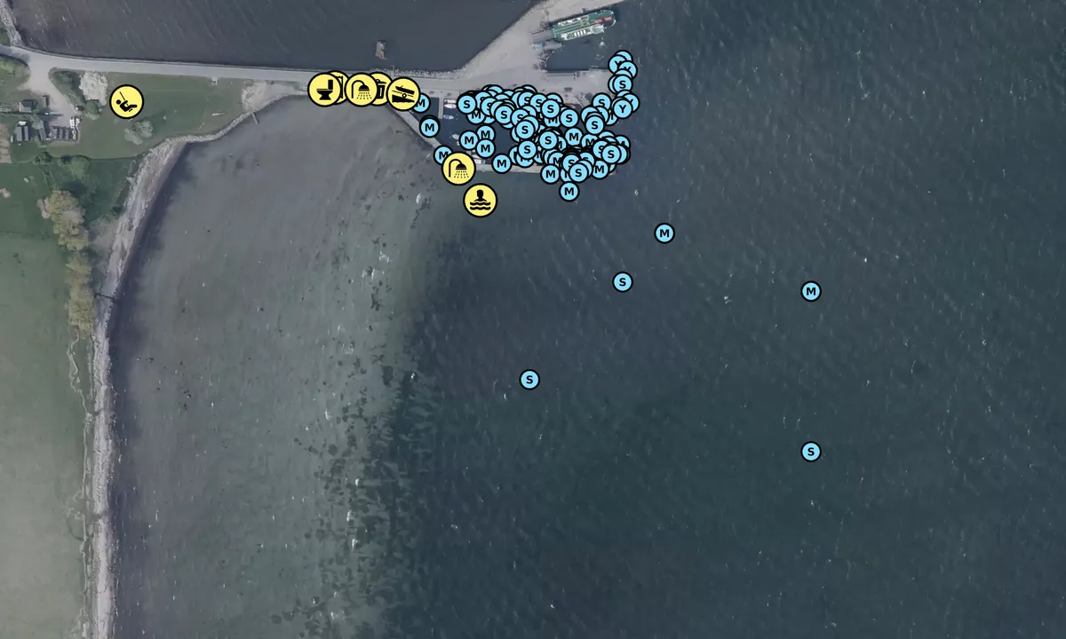 Strynø Anchoring: Satelite image of Strynoe Anchoring