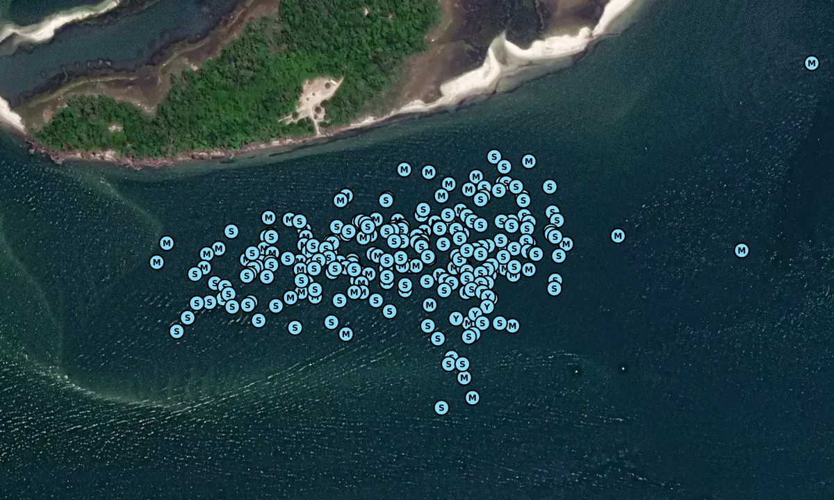Satelite image of Sugar Loaf Island South