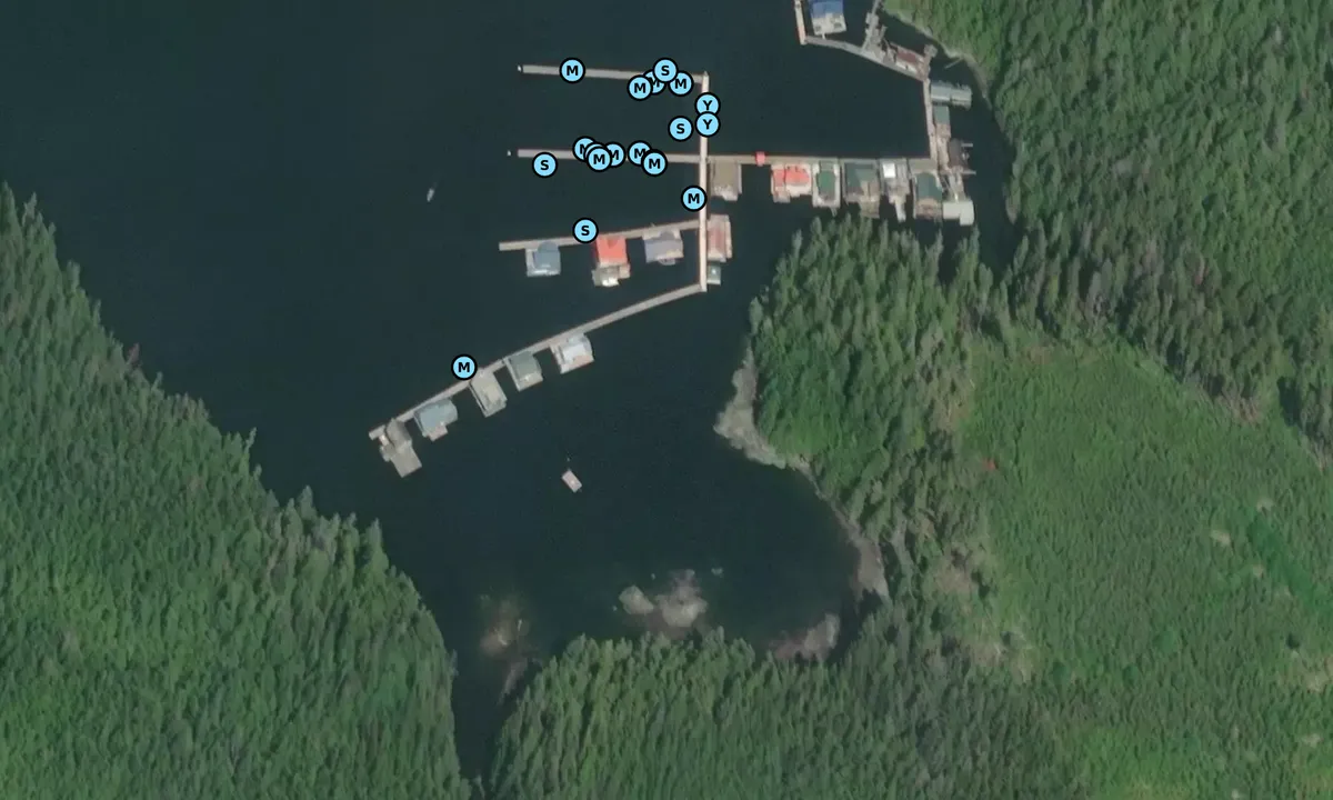 Satelite image of Sullivan Bay Marine Resort