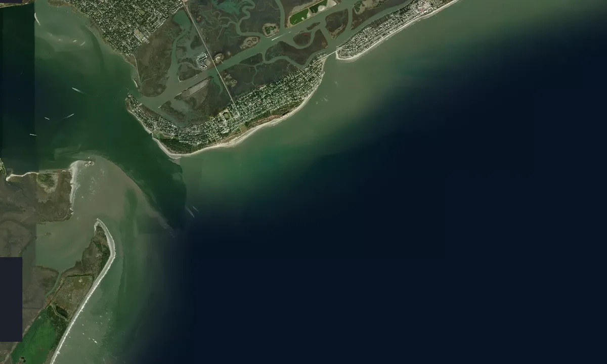 Flyfoto av Sullivans Island Offshore