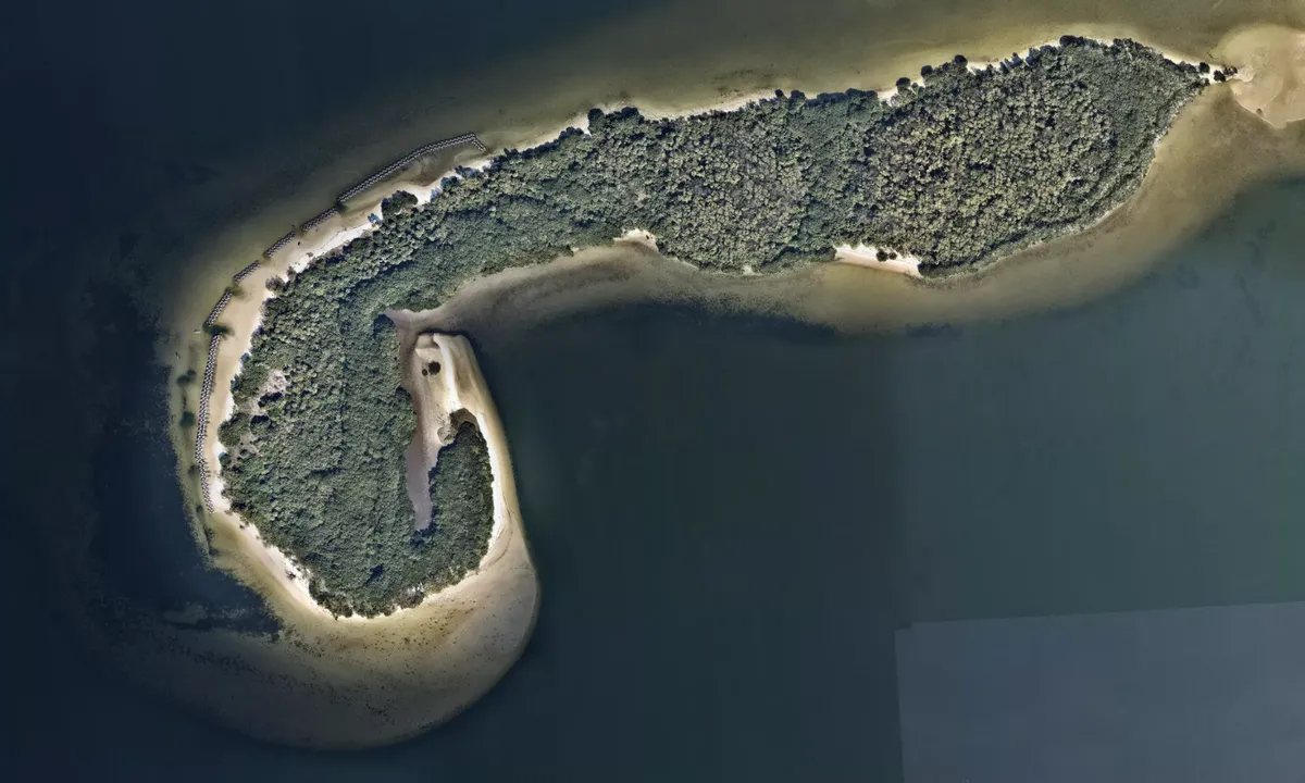 Flyfoto av Sunken Island