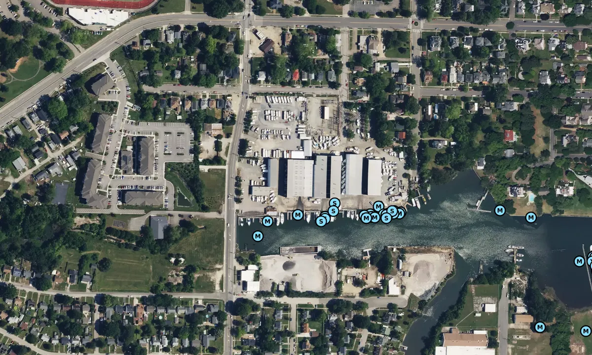 Satelite image of Sunset Boating Center and Dry Storage