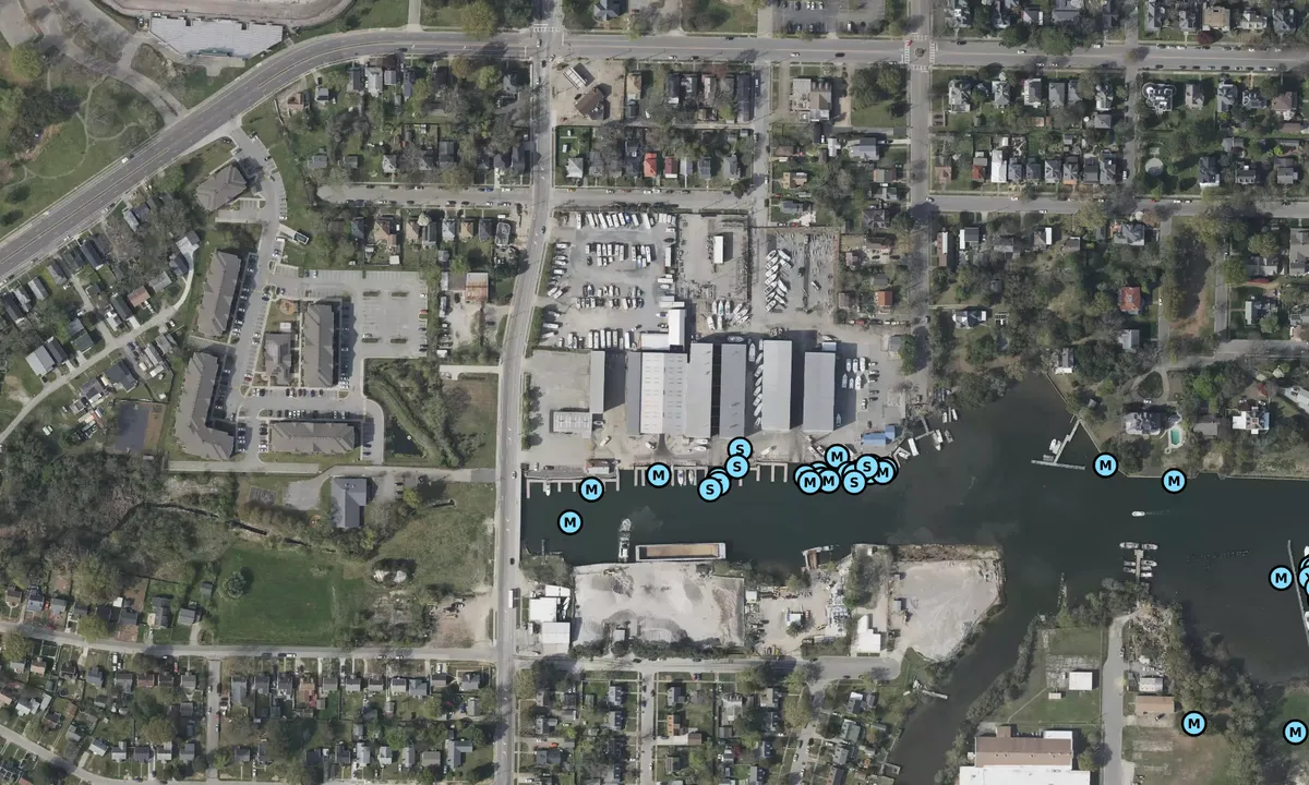 Satelite image of Sunset Boating Center and Dry Storage