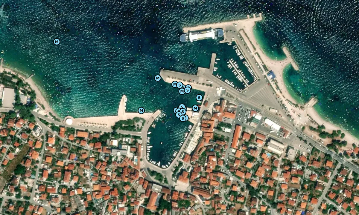 Satelite image of Supetar Marina