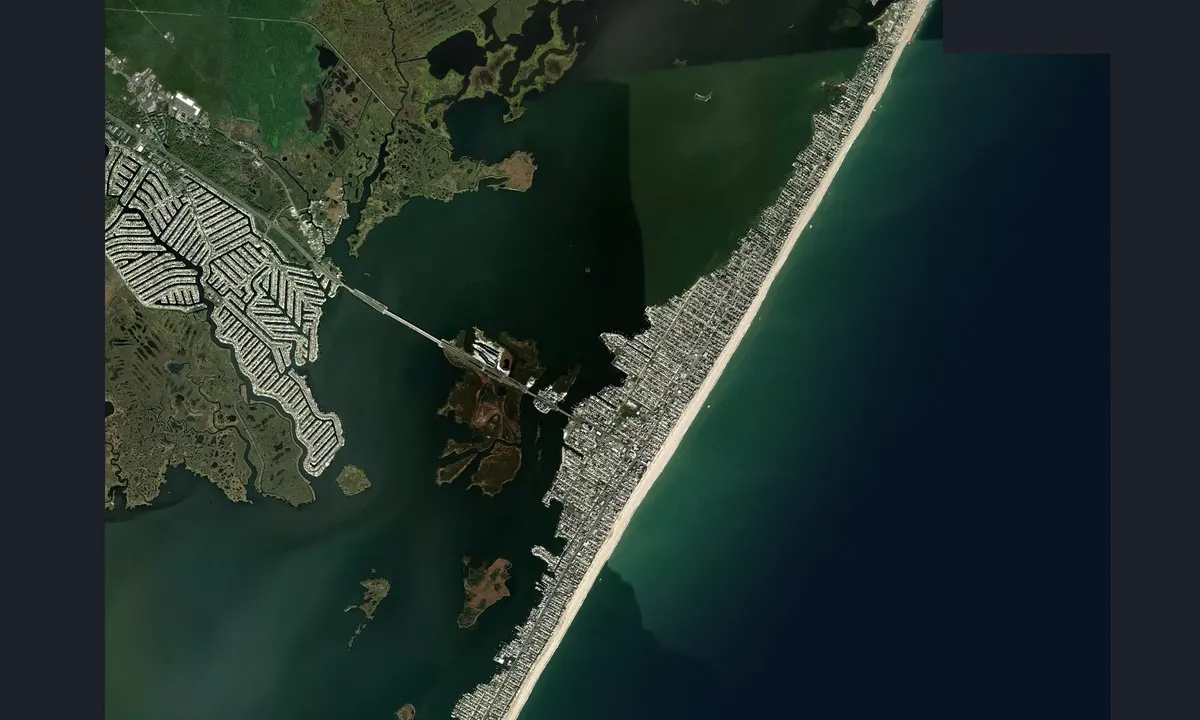 Flyfoto av Surf City