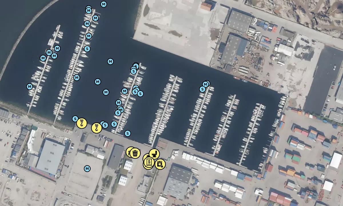 Satelite image of Svanemøllehavnen Nord (temporary harbour)