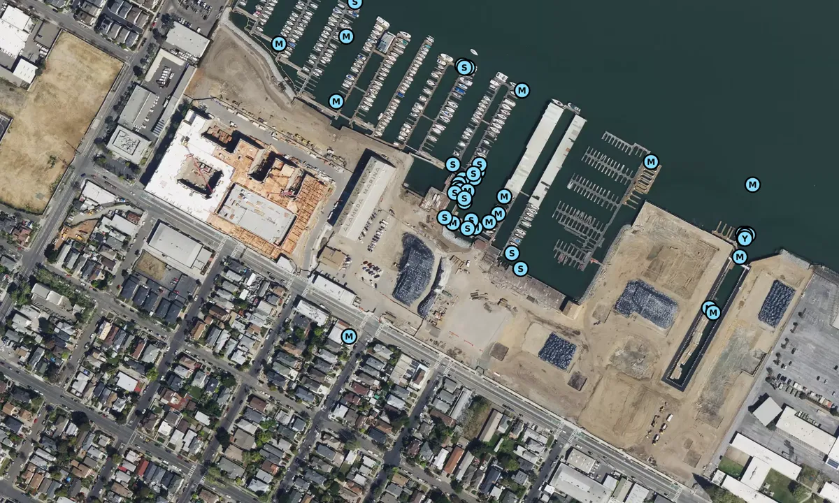 Satelite image of Svendsen's Boat Works and Chandlery