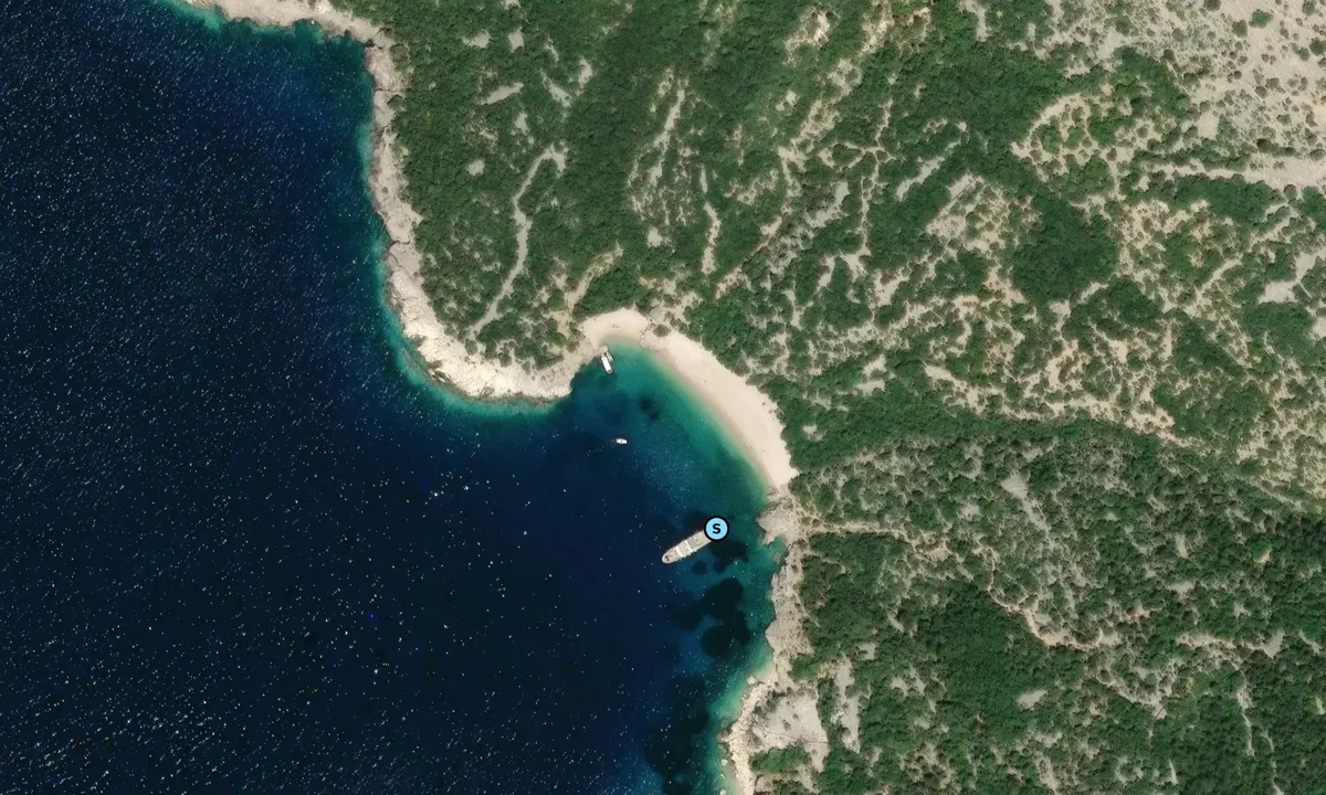 Satelite image of Sveti Ivan Beach (Lubenice)