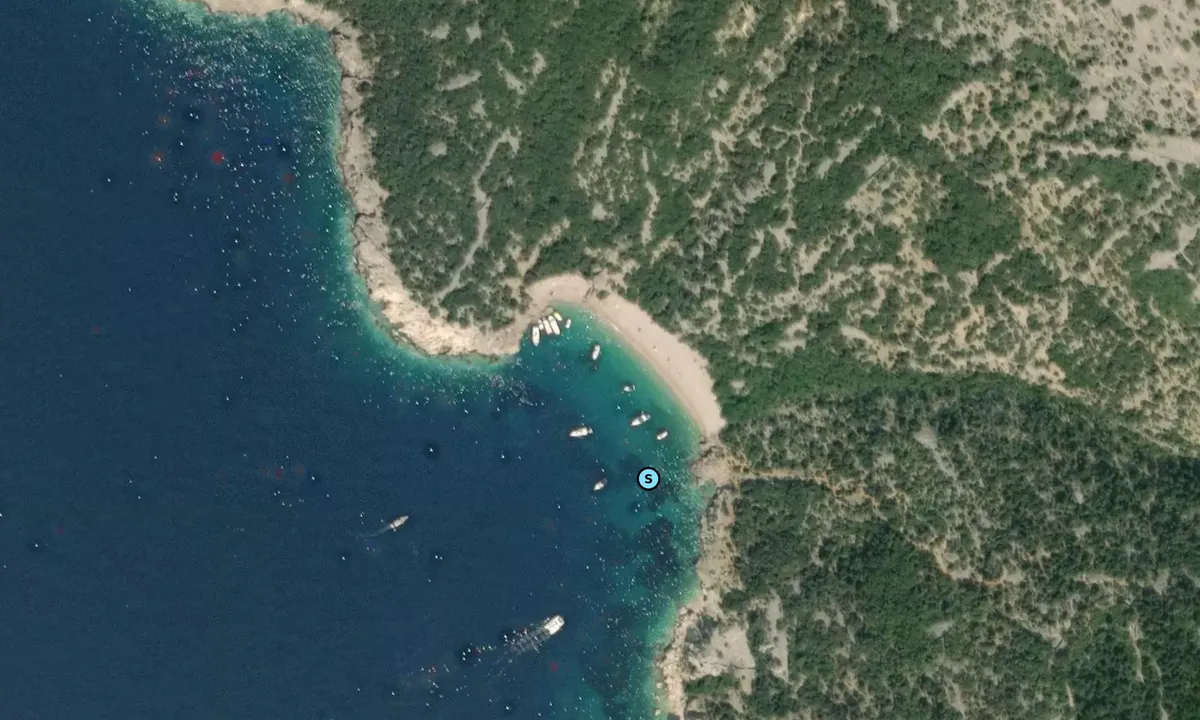 Satelite image of Sveti Ivan Beach (Lubenice)
