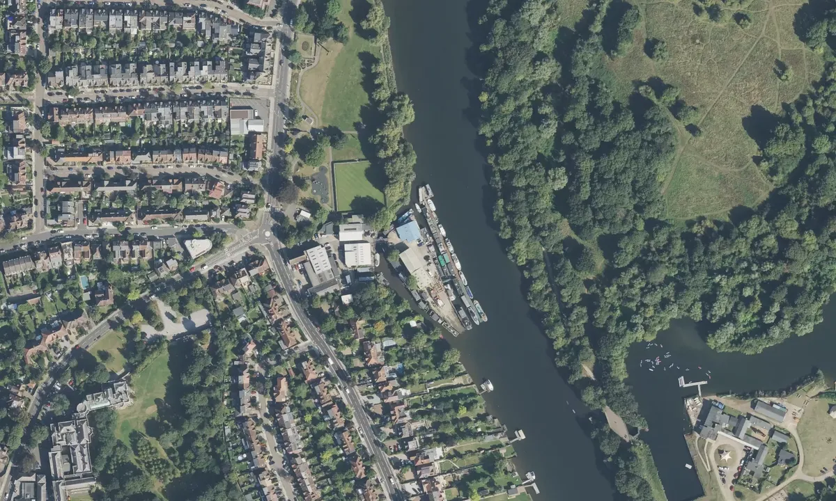 Satelite image of Swan Island Shipyard