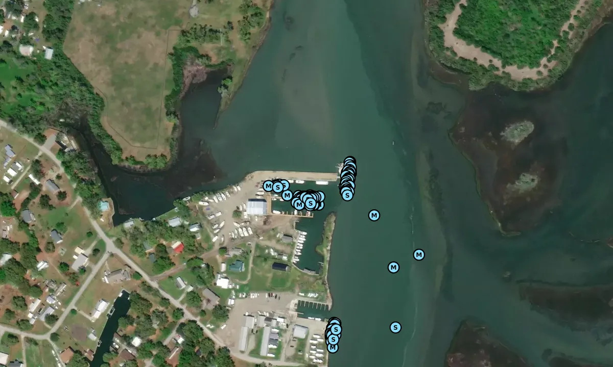 Satelite image of Swan Point Marina - Sneads Ferry