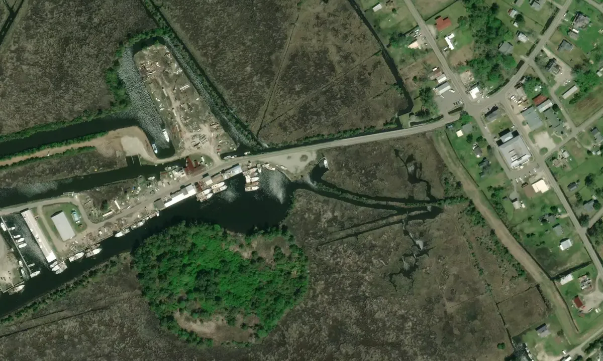 Satelite image of Swanquarter Canal