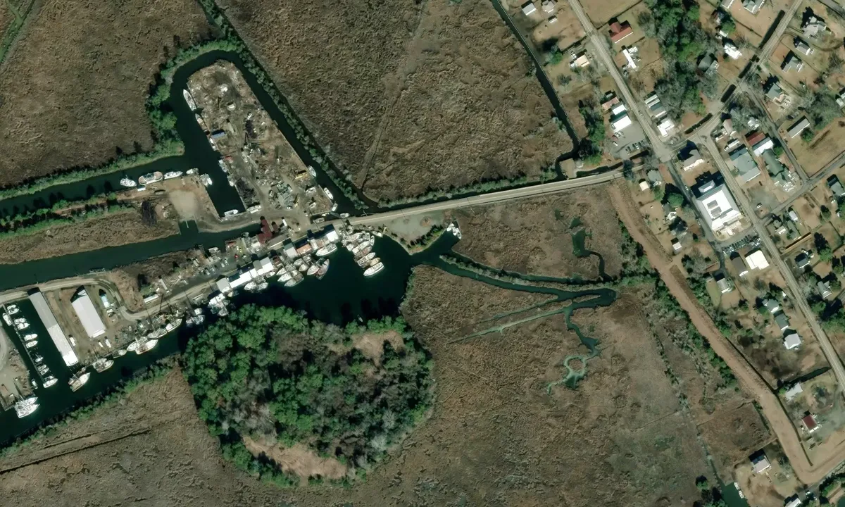 Satelite image of Swanquarter Canal