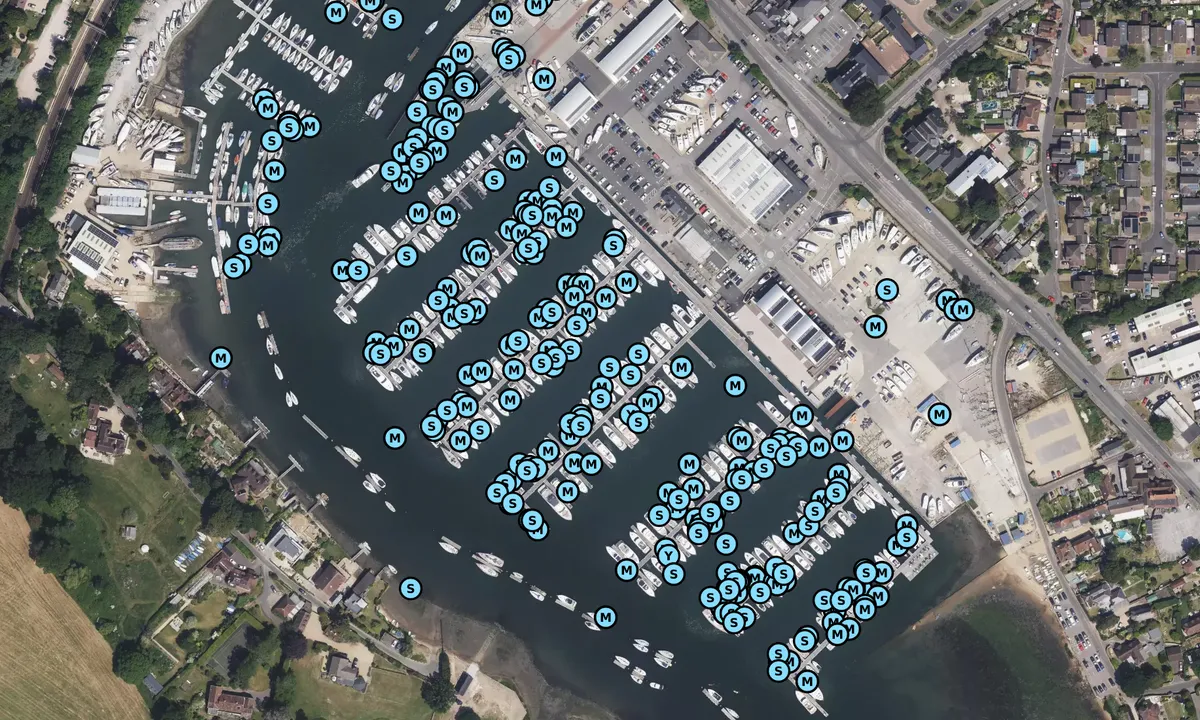 Satelite image of Swanwick Marina - Southampton