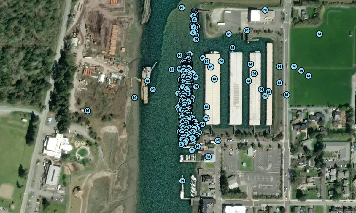 Satelite image of Swinomish Yacht Club