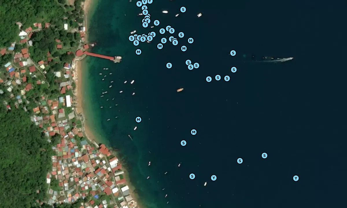 Satelite image of Taboga (moorings)