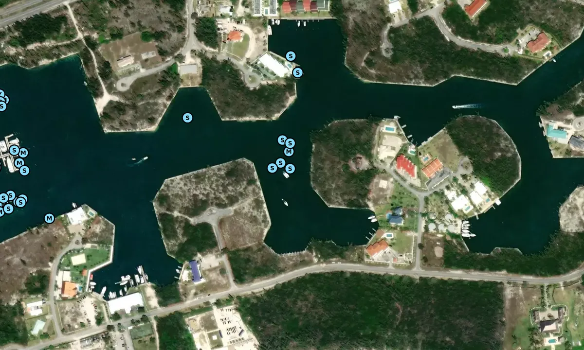 Satelite image of Taino Beach