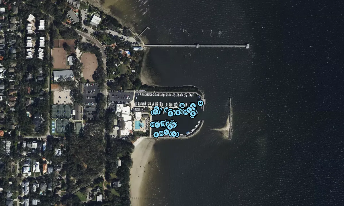 Satelite image of Tampa Yacht and Country Club