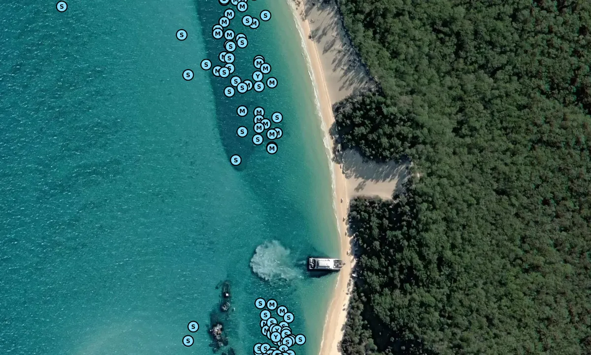Satelite image of Tangalooma  North