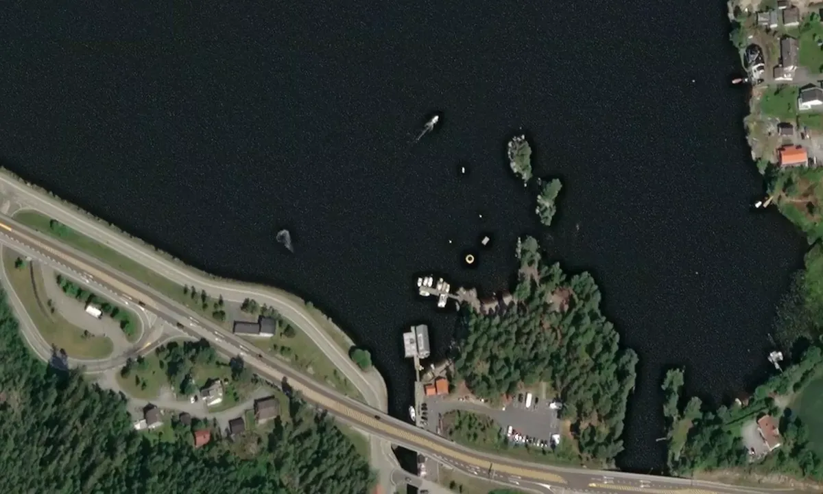 Satelite image of Tangen (Ørje)