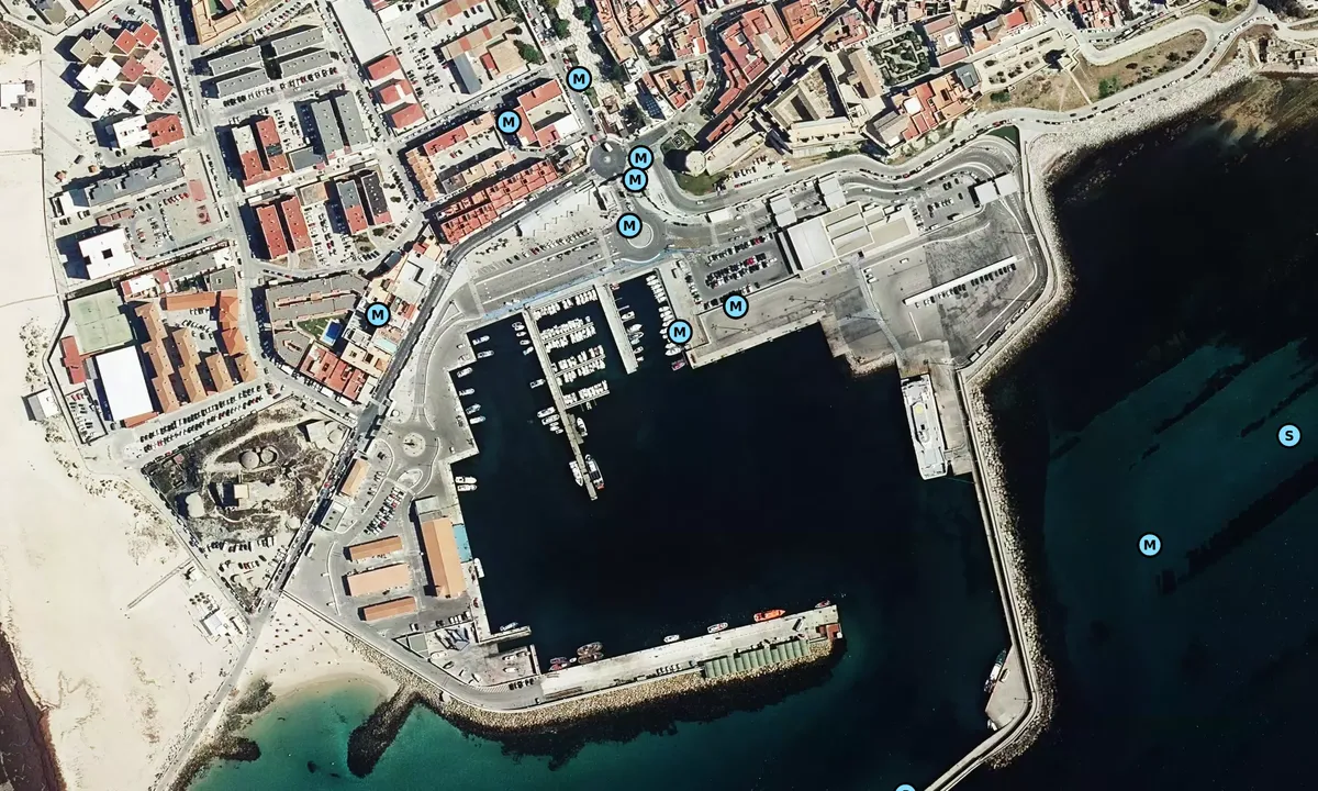 Flyfoto av Tarifa Fishing Port