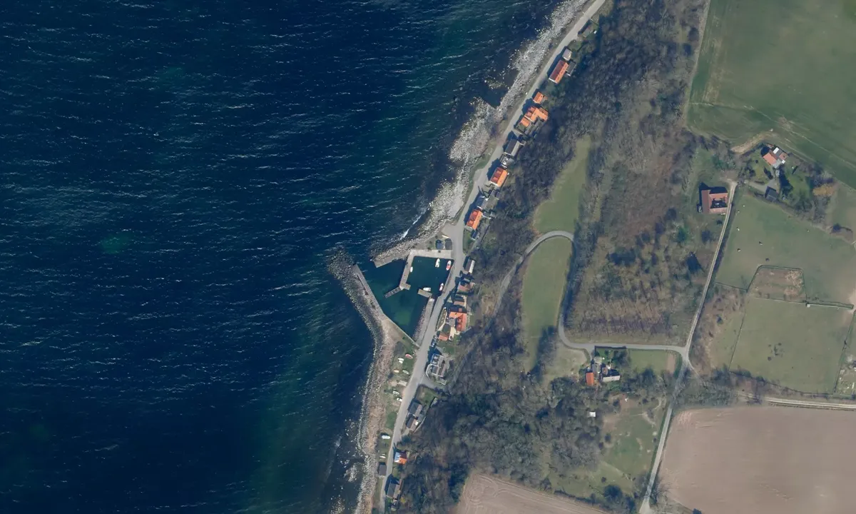 Satelite image of Teglkås Bådehavn