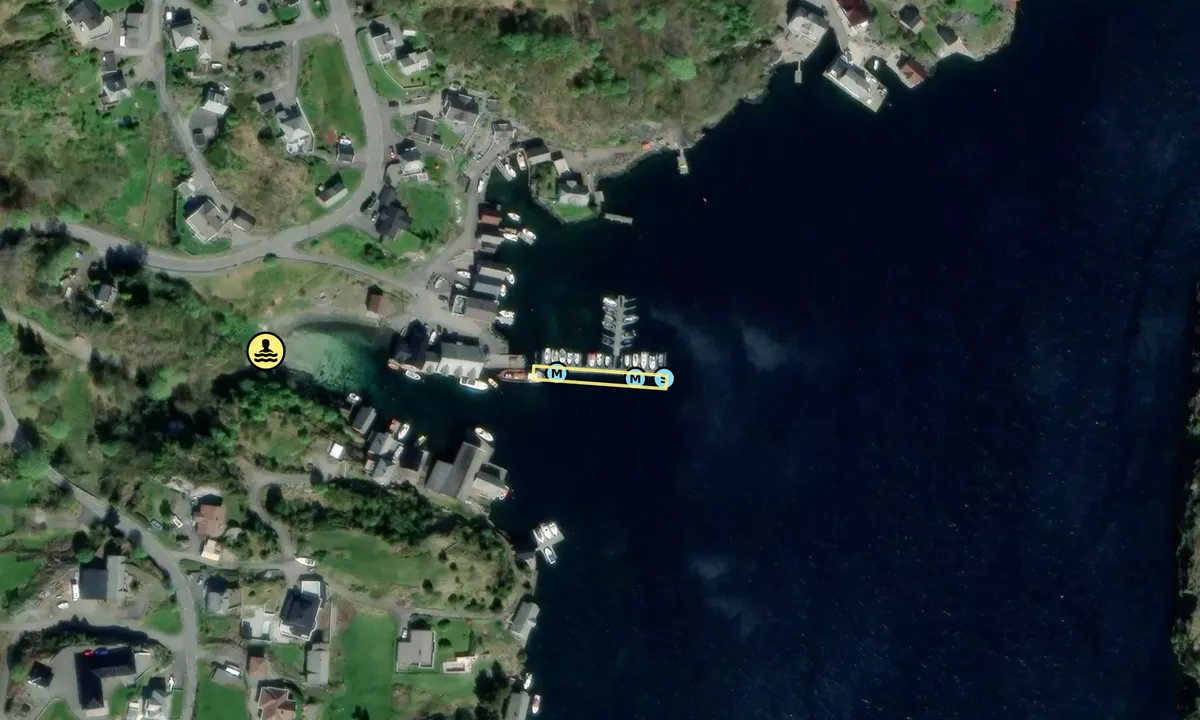 Satelite image of Telavåg Båtlag