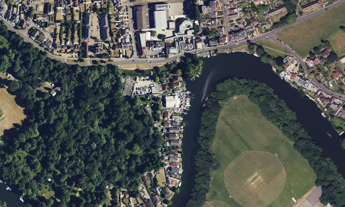 Satelite image of Thames Boat House