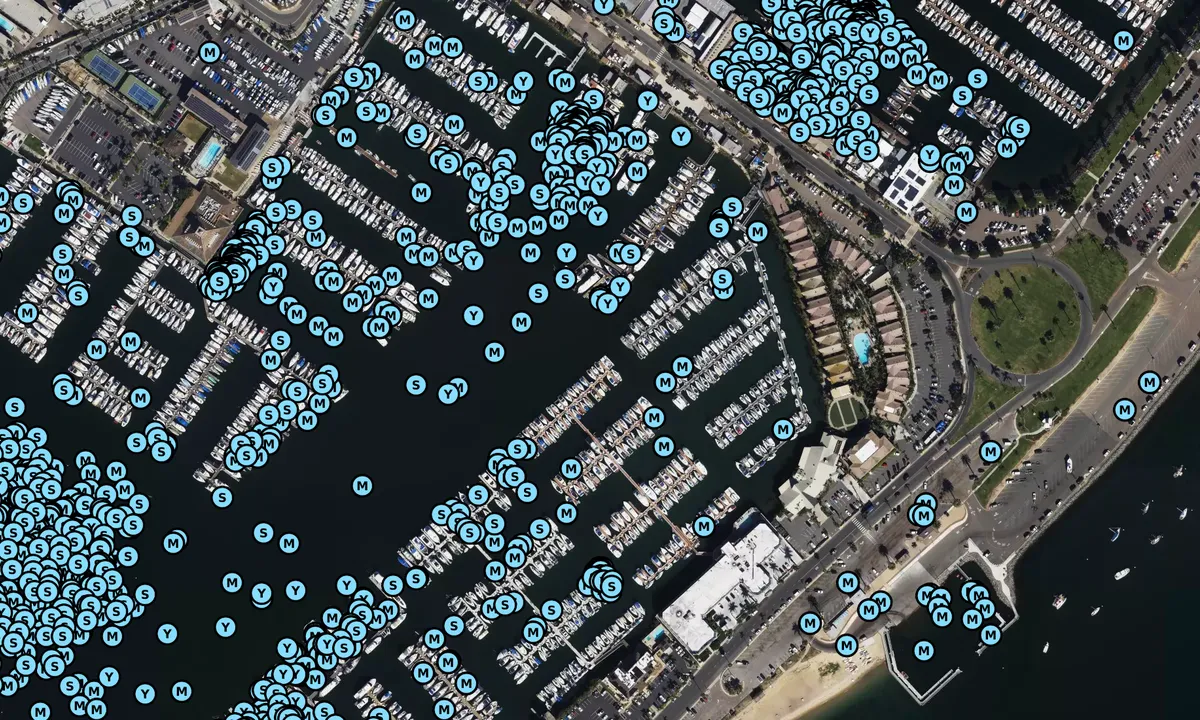 Satelite image of The Bay Club Hotel and Marina