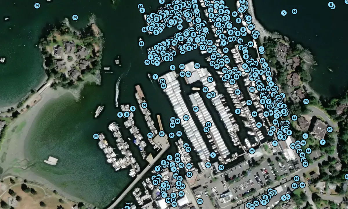 Satelite image of The Blue Peter Marina