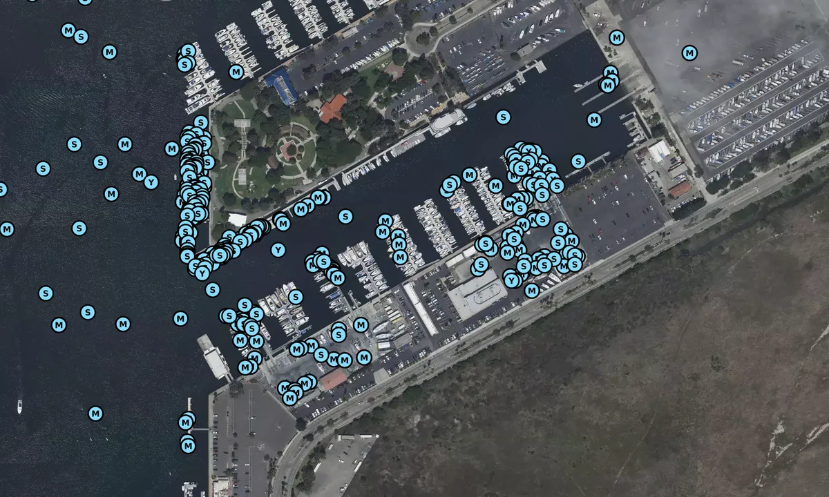 Satelite image of The BoatYard Marina